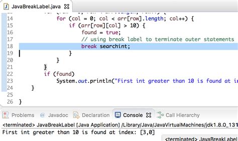 java break continue label.